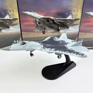 WLTK 1/100 Russia SU57 Air Force Su 57 Stealth Fighter Alloy Airplane Static Model Ornaments