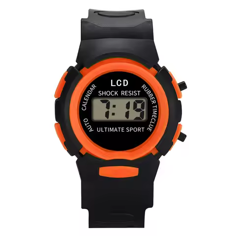 CKids Electronic Sports Watches Color Luminous LED Dial Life Waterproof Multi Function Alarm Clocks 