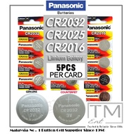 Original 5Pcs panasonic CR2016/CR2025/CR2032 Lithium Battery
