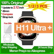 ☋☬♞Wholesale Original H11 Ultra PLUS Smart Watch 1:1 Screw 49mm IWO Series 8 NFC Call Siri Smartwatch Andriod Ios for Wh