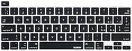 XSKN Italian Language Black Silicone Keyboard Cover Skin for Touch ID Models 2019 New MacBook Pro 16