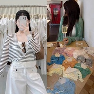 Lightweight Knitted Wool Cardigan with Turtleneck QC Minxu Shop SK49