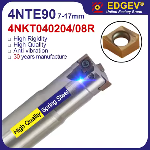 4NTE90 full series 7-17mm high feed milling cutter 4N TE90 4NKT 040208 4NKT040204 carbide insert cnc