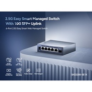 XikeStor SKS3200-5E1X 6-Port 2.5G Easy Smart Web Managed Switch, 5×2.5G RJ45 + 1×10G SFP+ Uplink Por