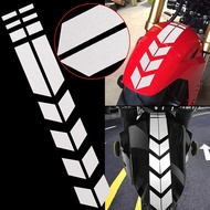 Front Fender Arrow Sticker Decoration Warning Reflective Tape Accessories Universal Motorcycle Decals Graphics(White)