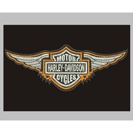 HP-R68 HARLEY-DAVIDSON MOTORCYCLE WING LOGO PATCH EMBROIDERED ACCESSORIES BET/ EMBLEM