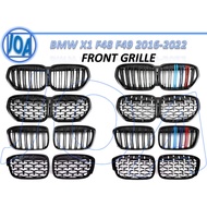 [Shopee Choice] BMW X1 F48 F49 2016-2022 Front Grille Kidney Grilles Glossy Black Diamond Meteor M S