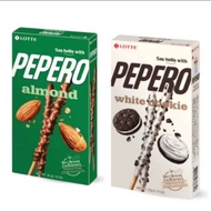 Lotte Pepero Biscuit Sticks White Cookie 32 g Korean almond snacks