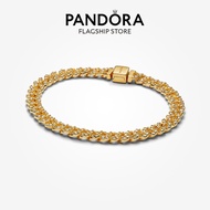 Pandora 14K Gold-Plated Pavé Cuban Chain Bracelet