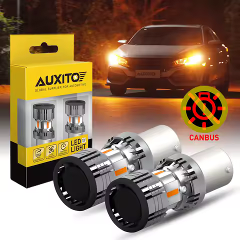 AUXITO 2x 1156 BA15S P21W LED Error Free No Hyperflash PY21W BAU15S T20 7440 W21W LED Indicator Bulb