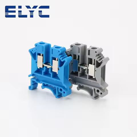 50Pcs UK6N Screw Feed-through UK6 Universal Plug Connductor Multi-Color Wire Electrical Connector DI