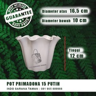 Pot PRIMADONA 15 PUTIH Pot Bunga Pot Tanaman Pot Plastik Pot Putih