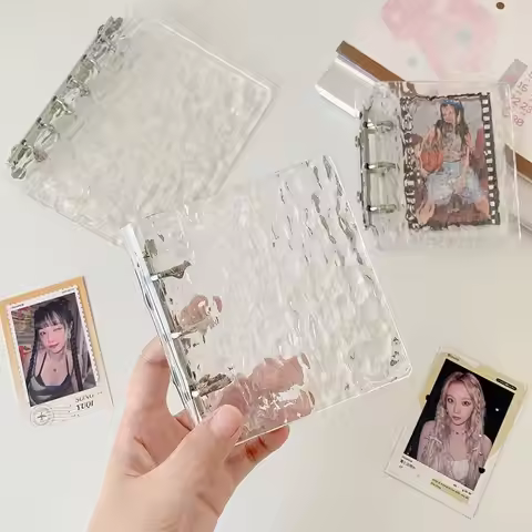 Acrylic Photo Album Loose-leaf Water Ripple Design Photocard Holder A5/A7/A8 Pictures Storage Bookle