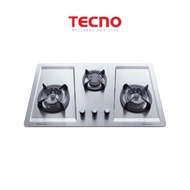 Tecno SR883SV 3-Burner Stainless Steel Hob with Inferno Wok Burner