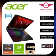 Acer Nitro 5 AN515-45-R5NB 15.6'' QHD 165Hz Gaming Laptop ( Ryzen 7 5800H, 16GB RAM, 1TB SSD, RTX3070 8GB, W11 ) 2 YEAR