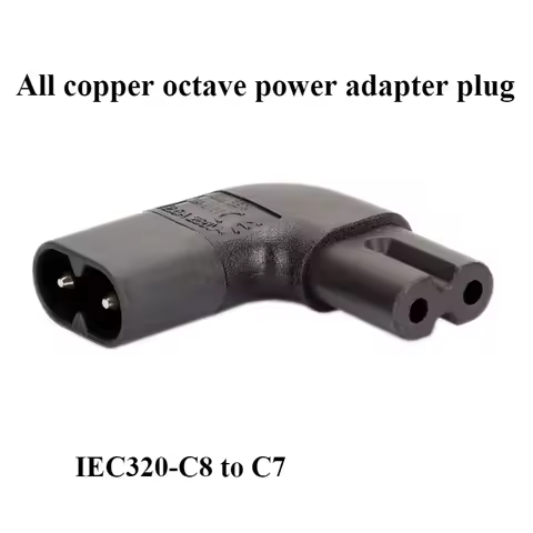 5pcs 8 IEC 320 IEC320 IEC C7 to C8 90 Degree Left Right Angled AC Wiring Harness Power Adapter for L