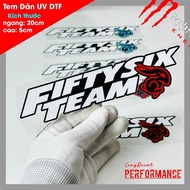FIFTYSIX sticker (DR model) - (20cm wide, 5cm high) UV DTF material Motorcycle Sticker