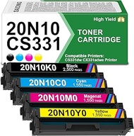 SAIDING Compatible CS331 CX331 Toner Cartridge 20N10K0 20N10C0 20N10M0 20N10Y0 High Yield Replacemen