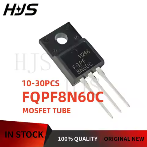 10/20/30PCS FQPF8N60C FQPF 8N60C FQPF8N60 TO-220F MOS Field effect tube Transistor Brand New In Stoc