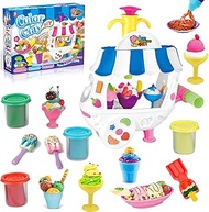 GOVOY Kitchen Creations Color Dough Ice Cream Truck Toy Playset Ice Cream Maker Modeling Clay Preschool Toys for Girls and Boys 3 Years Old and Up