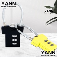 YANN1 Password Lock, Steel Wire Cupboard Cabinet Locker Padlock Security Lock, Multifunctional Aluminum Alloy 3 Digit Mini Suitcase Luggage Coded Lock