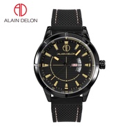 Alain Delon Leather Watch 💯 (Ori) AD460-1732 Black Colour strap / Alain Delon Watch / Men Watch