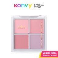 ✵ODBO Signature 4 Shades Blusher 10g โอดีบีโอ พาเลทบลัชออน 4 ช่อง.✹