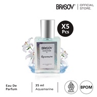 BRASOV Parfum Female Aquamarine Eau De Parfume 35 ML COMBO 5 Pcs Signature 03 Spray Halal BPOM Miss Dior