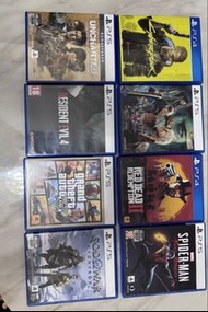 Cyberpunk 2077, Spiderman Miles Morales, Resident Evil 4 Remake, GTA5, RDR2, God of War Ragnarok, De