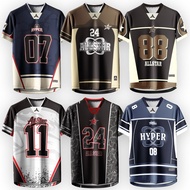 (HARGA BORONG) UNISEX NFL SUBLIMATION JERSEY T-SHIRT DESIGN LAKER (BAJU JERSI MALAYSIA VIRAL LENGAN 