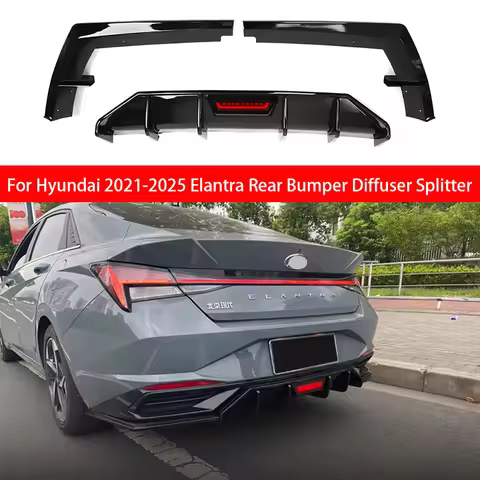For Hyundai Elantra CN7 2021 2023 2025 Rear Bumper Diffuser Splitter Chin Spoiler Exhaust Pipe Bodyk