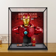 Transparent Transparent Anti-dust Box Suitable for Lego 76326 Iron Spider-Man Bust 76327 Iron Man MK