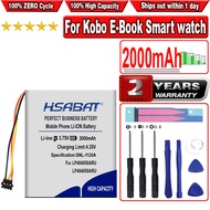 Hsabat 2000mAh แบตเตอรี่ LP404252ARU สำหรับ Kobo E Book Smart Watch, GPS, MP3, MP4, ศัพท์มือถือ, ลำโพง
