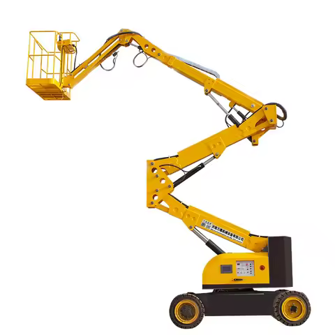10M Compact Spider Articulating Boom Lift Aerial Work Platform Tracked Undercarriage for Soft Ground