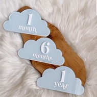 Baby Milestone Cloud Cloud 1 set includes numbers
