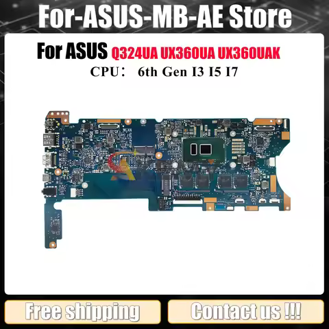 UX360UA Laptop Motherboard For ASUS ZenBook Q324UA UX360UA UX360UAK UX360U Notebook Mainboard W/ I3 