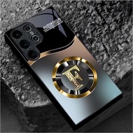 Letter Design HF design Phone Case Glass for Samsung Galaxy S20 S21 S22 S23 S24 S25 S26 Ultra Plus S