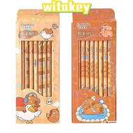 WITAKEY 8Pcs HB Pencil, Capybara Graffiti/Painting Drawing Pencil, With Rubber Head Smooth Writing S
