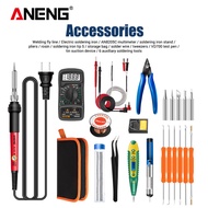 ANENG หัวแร้งไฟฟ้าดิจิตอล SL102/SL101อุปกรณ์เชื่อมปรับอุณหภูมิได้220V 110V เครื่องทำความร้อนเซรามิกช