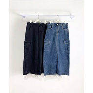 Zizi cargo skirt- cargo jeans skirt- women's jeans skirt