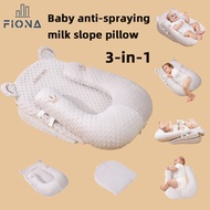 [Fiona] Newborn Baby bed Pillow Slope Pillow Anti spitting Slope Pad Side lying Breastfeeding milk w