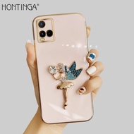 Ốp Lưng Hontinga Cho Vivo Y21T Y21S Y21A Y21 2021 Vivo Y22S Y22 Ốp Lưng Điện Thoại Vuông TPU Mềm Chr