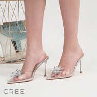 CREE - JACQUELINE stiletto transparent heels 9cm High heels