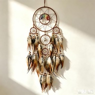 Hand‑made 7 Chakra Tree of Life Dreamcatcher, Natural Feather Boho Wall Hanging, Vintage Home Decor 