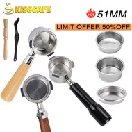 JP Coffee 51Mm Bottom Portafilter Replacement Filter Basket Para Sa Delonghi Ec680 Ec685 Espresso H