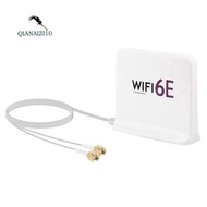 Portable 2.4G/5G/6G WiFi 6E Antenna with Cable Indoor Wireless Antenna with Magnetic Bottom for Netw