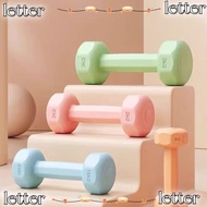 LETTER Kettlebell, 1kg Non-Slip Fitness Dumbbell Set,  PVC Anti-Roll Waterproof Small Dumbbell Women