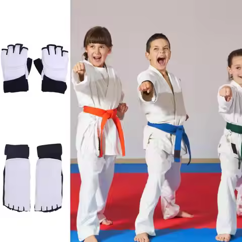 Taekwondo Gloves Foot Protector Taekwondo Shoes Foot Socks Hand Foot Protector Half Finger Boxing Gl