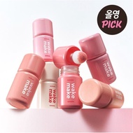 WAKEMAKE Shaking Blur Cheek 4.0g | 6 Colors | Smooth Blending Blush | No Base Lift, Long-Lasting Glo