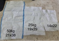 Empty Sack 1pc (50kg 21x38). (25kg 19x29). (18x24). (14x22). (26x40) (38x40) Thick Sack Sako for san